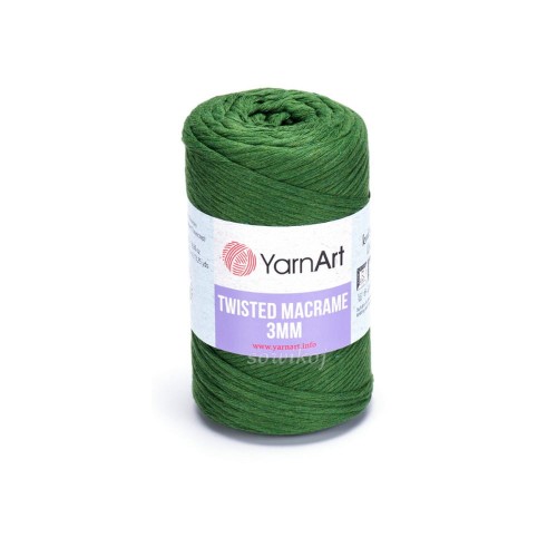 Oliwkowy sznurek Twisted Macrame 3mm