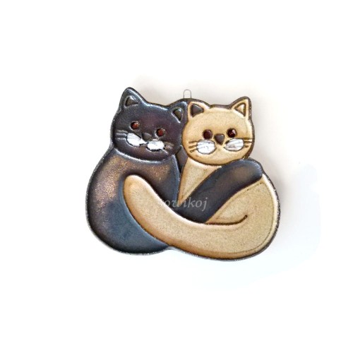 Ceramiczne kotki - ozdoba do domu dla kociarzy