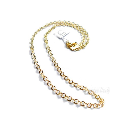 Srebro pr 925 pozłacane - łańcuszek z dużymi ogniwkami - Rolo