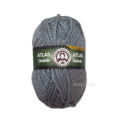 Gruba włóczka Atlas Grande kolor szary 008