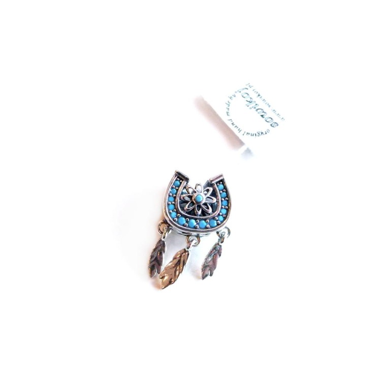 Charms podkowa z piórkami