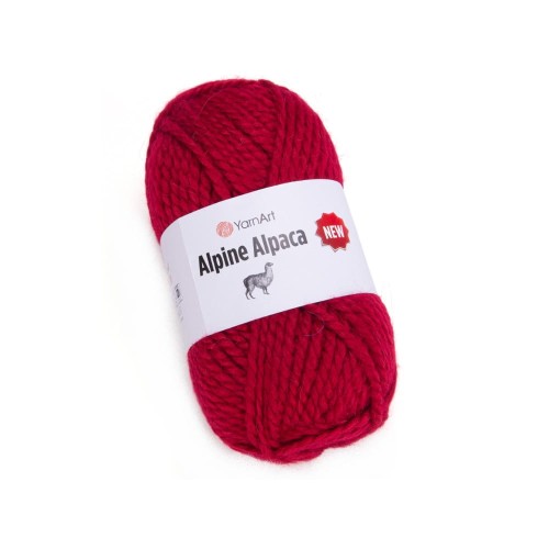 Miękka gruba włóczka Alpine Alpaca w kolorze czerwieni