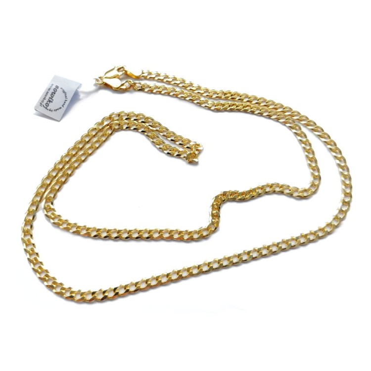 Srebrny łańcuszek męski pancerka 0,9 - 10gram srebra pozłacanego
