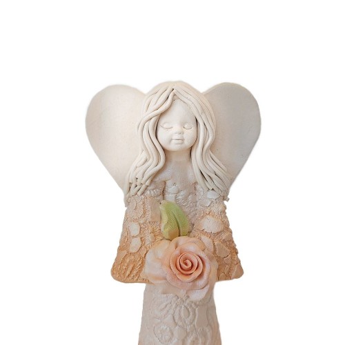 Stojący aniołek pomarańćz cieniowany