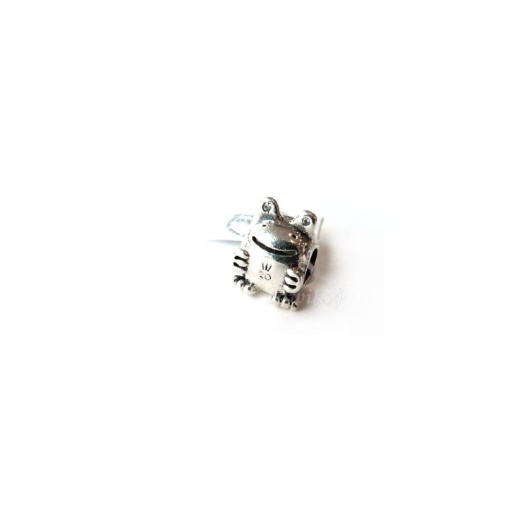 Srebrna żabka charms - przywieszka