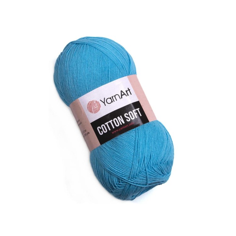 Miękka włóczka Cotton Soft turkusowo niebieska