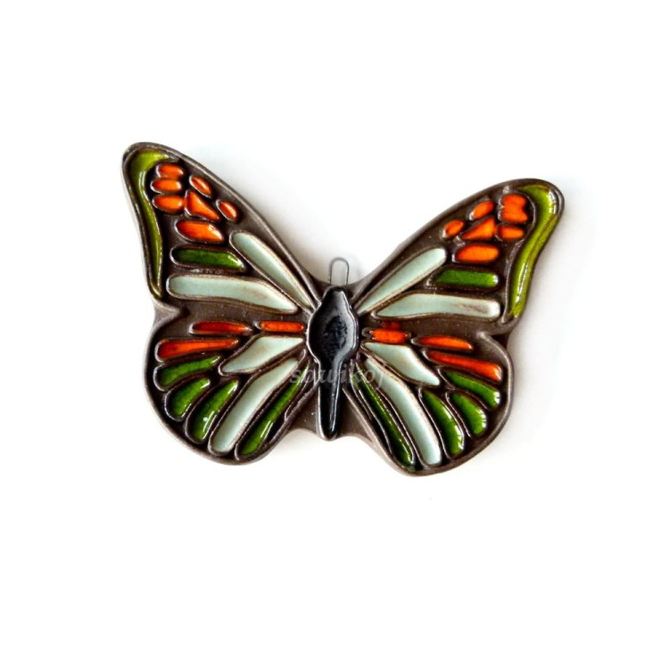 Kolorowe motyle ceramiczne
