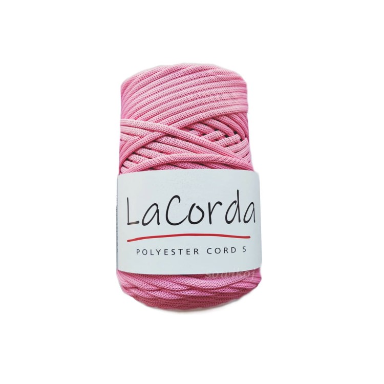Płaski sznurek poliestrowy 5mm róż  pudrowy 310 - POLYESTER CORD 5