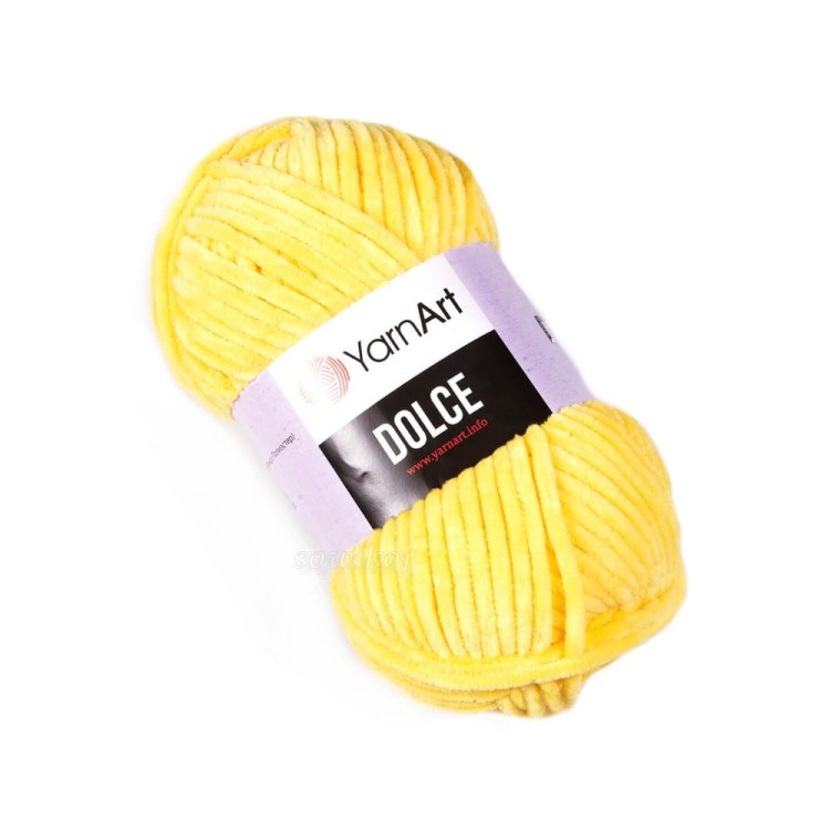 Żółta miękka włóczka na zabawki - Dolce