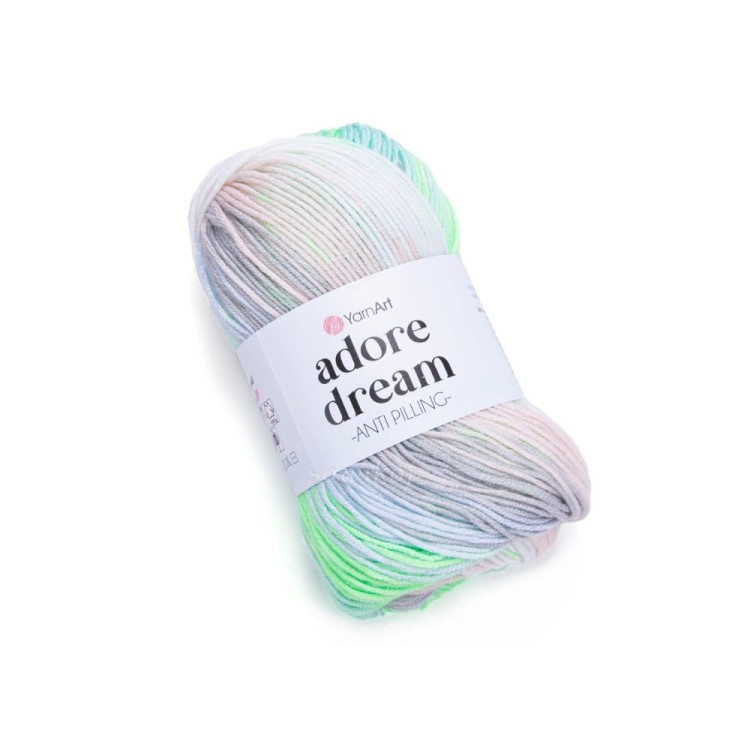 Włóczka Adore Dream 1052 kolor szaro zielony