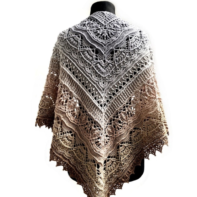 Wzór na chustę Alaska - wzór na szydełko