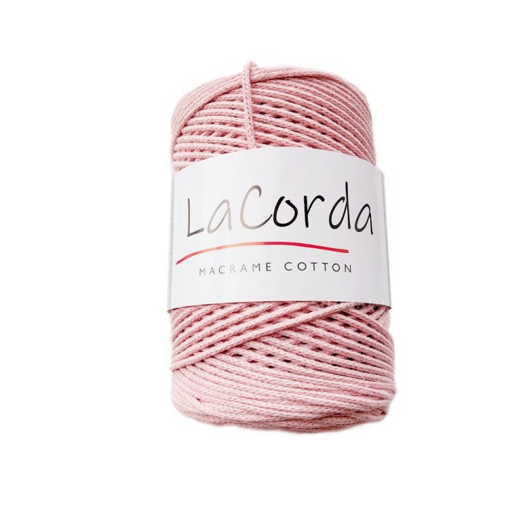 Sznurek 2mm bawełniany 200m pudrowy antyczny różowy