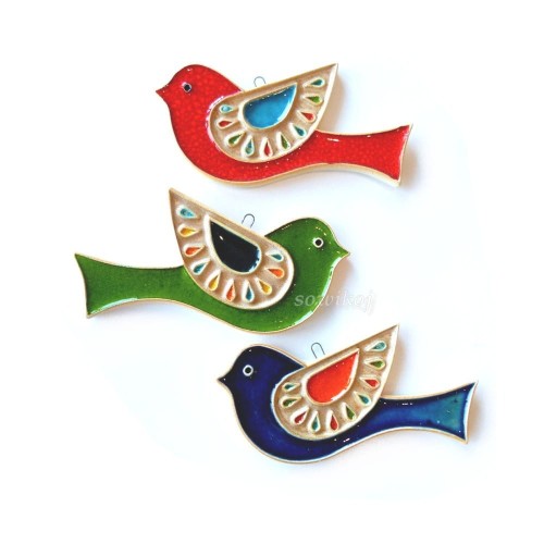 Ptaszki ceramiczne średnie w róznych kolorach