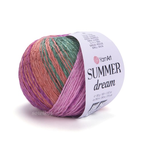 Yarnart summer dream - włóczka bawełniano wiskozowa - kolor 4307