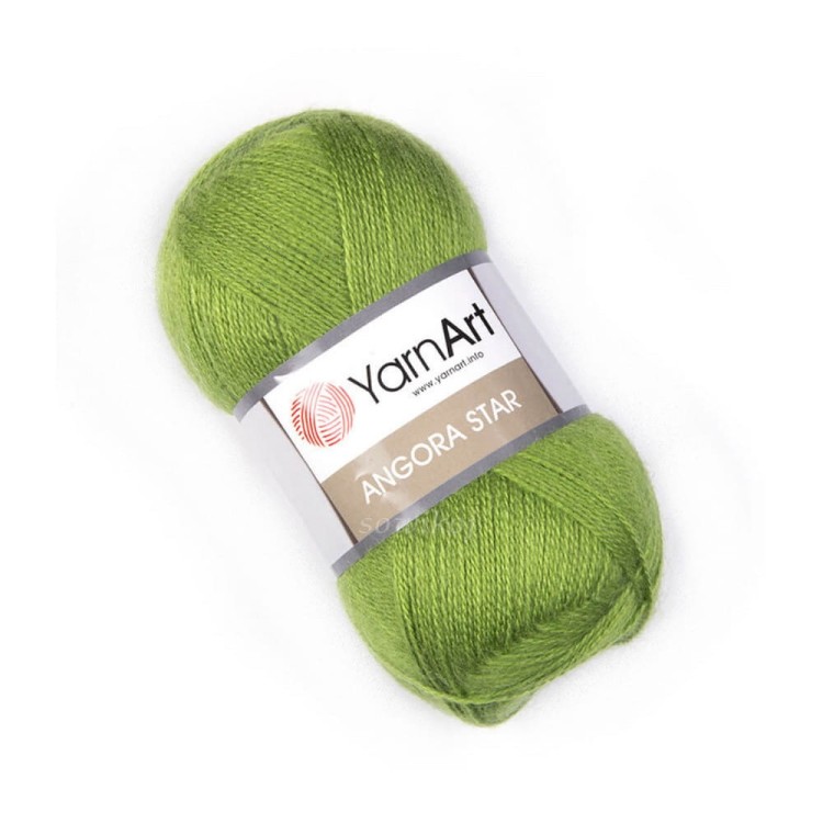 YarnArt Angora Star - oliwkowa włóczka kolor 098