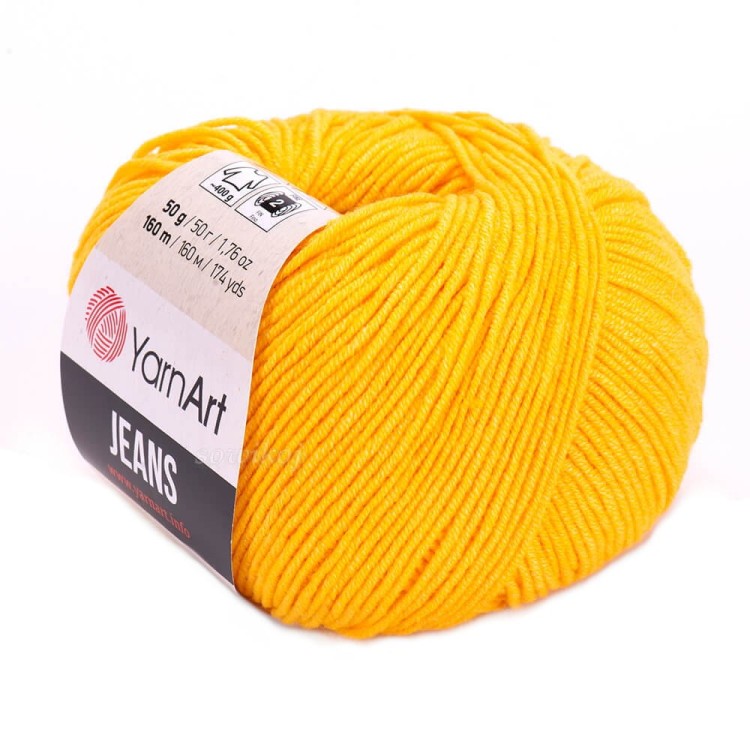 YarnArt Jeans w kolorze słonecznym żółtym