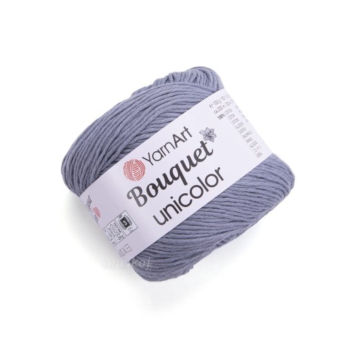 Włóczka jednokolorowa bawełna YarnArt Bouquet Unicolor szary 3203.