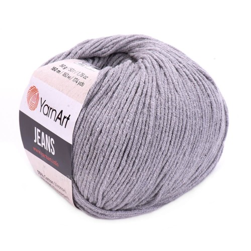 Włóczka w jednym kolorze YarnArt Jeans kolor szary 46 - bawełna z akrylem