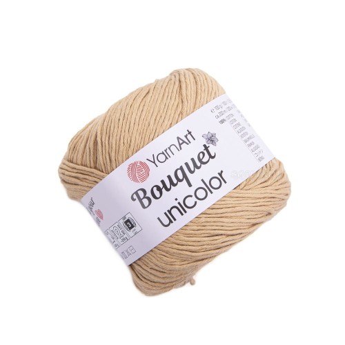 Beżowy Bouquet unicolor 3206 - bawełniana włóczka