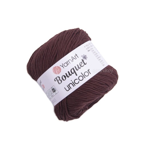 Czekoladowa bawełniana włóczka YarnArt Bouquet unicolor