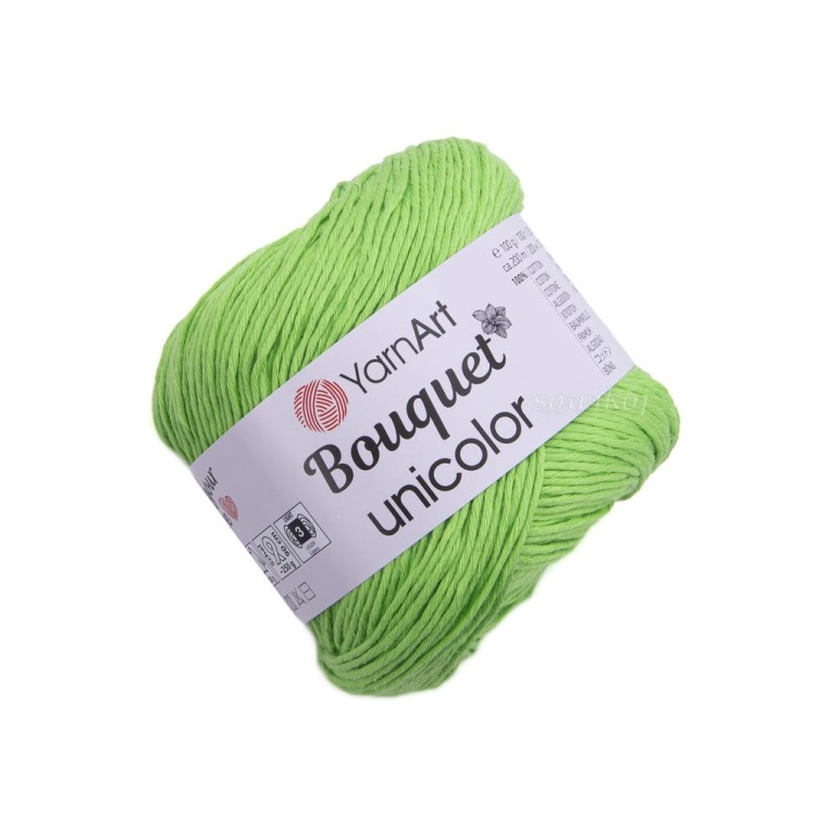 Zielona włóczka Bouquet unicolor 3219