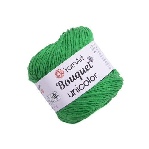 Bawełniany motek zielona trawka unicolor Bouquet 3220
