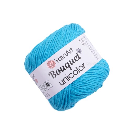 Turkusowa włóczka Bouquet unicolor 3227