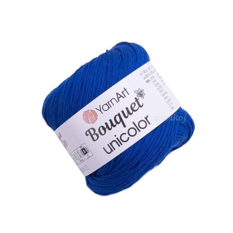 Chabrowa włóczka Bouquet unicolor - bawełna 3222