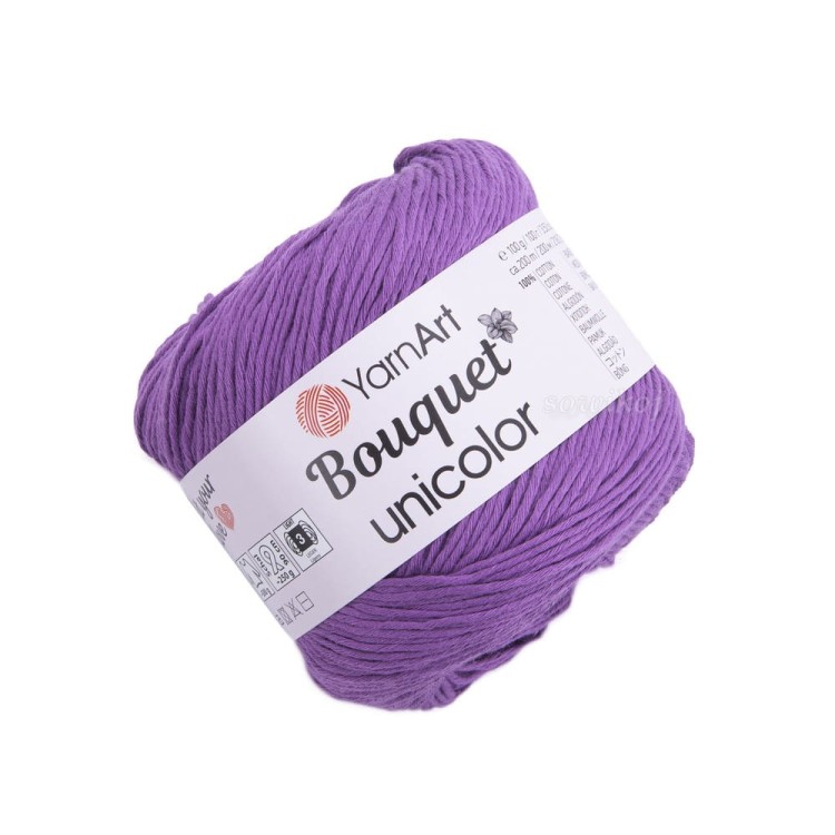 Fioletowa włóczka Bouquet unicolor 3213