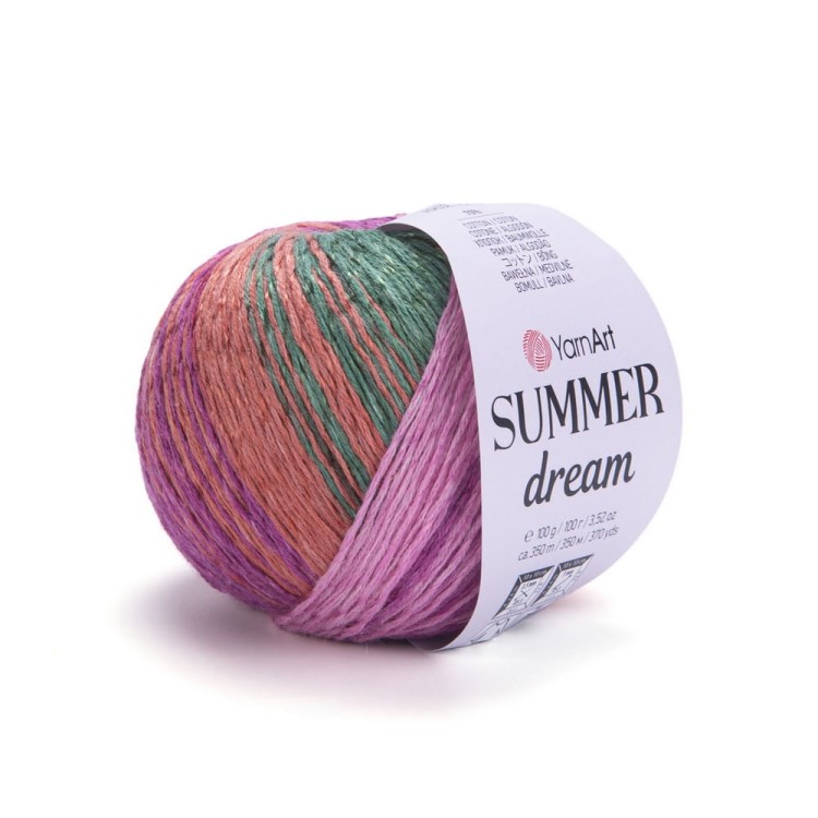 Kolorowa włóczka na etnie wyroby - summer dream kolor 4308