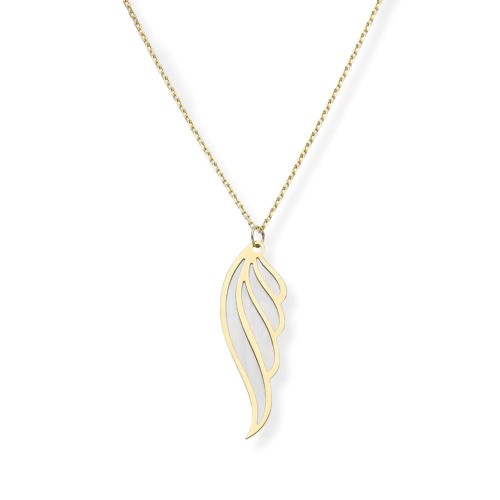 Łańcuszek naszyjnik srebrny ze skrzydłem anioła - Swan