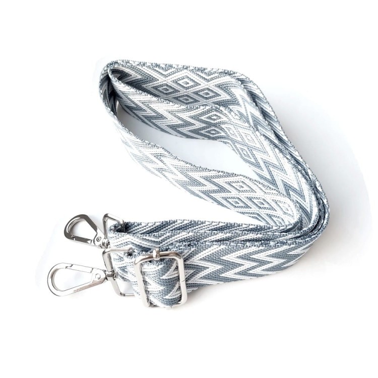 Uszy do torebki ze sznurka - pasek parciany pleciony z karabińczykami