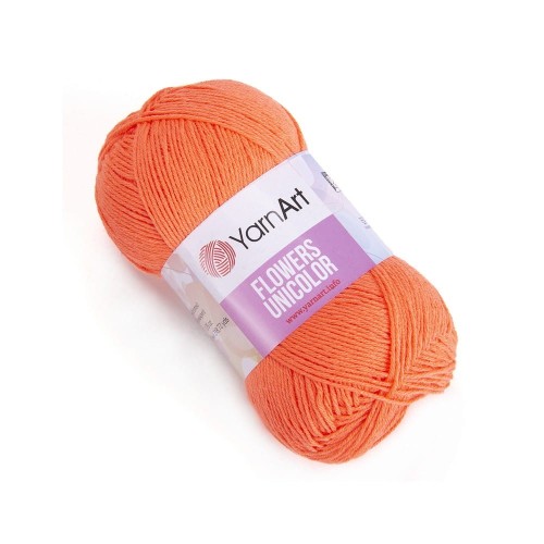 Lekko neonowa włóczka unicolor - pomarańczowa 737