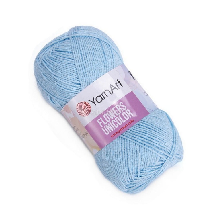 Włóczka yarArt Flowers Unicolor błękitny niebieski 755