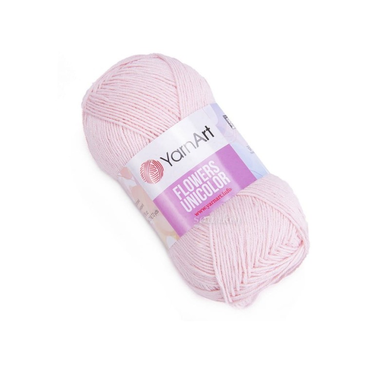 Miękka włóczka YARNART FLOWERS UNICOLOR blady róż 733.