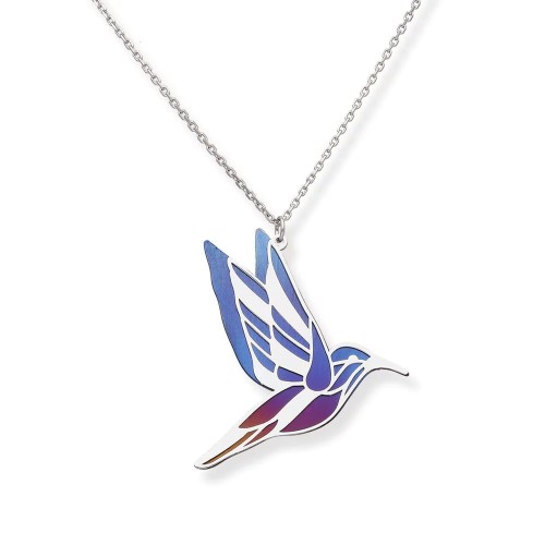 Zawieszka koliber srebro 925 i opalizowany termicznie tytan