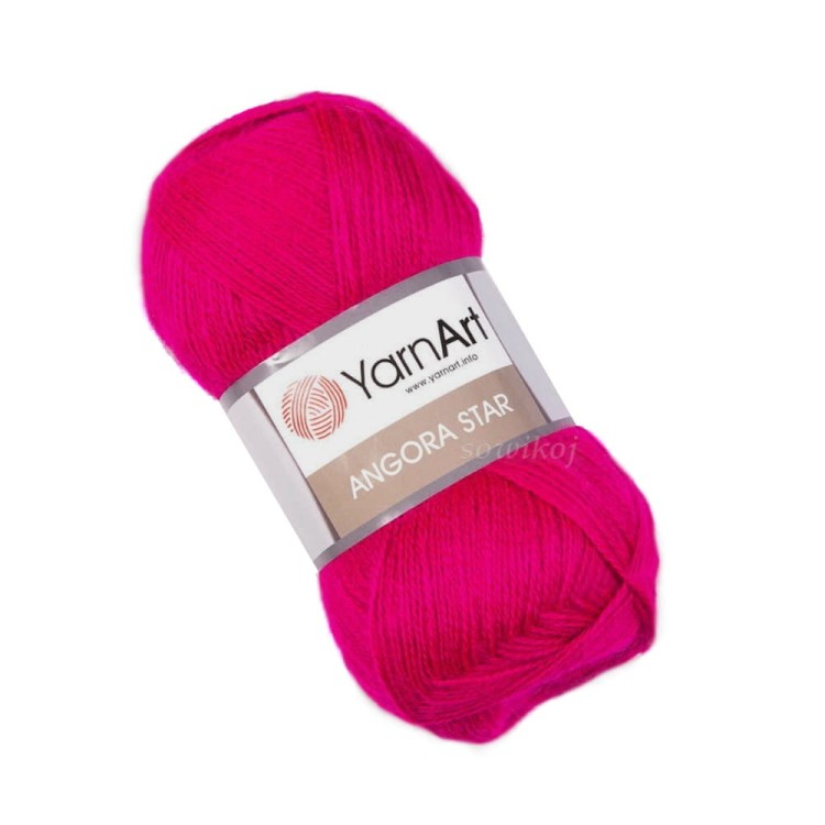 Różowa włóczka Angora Star