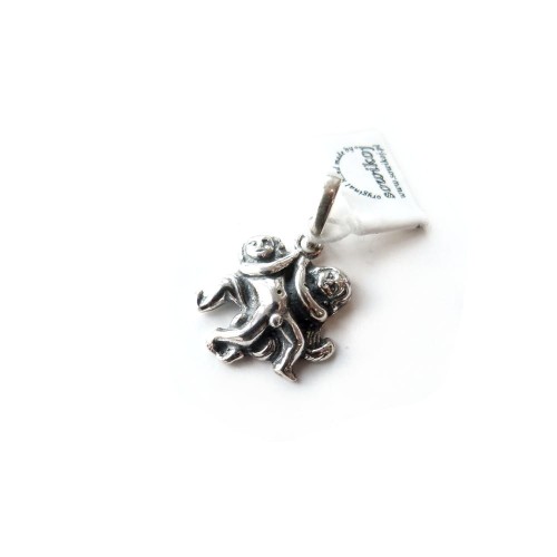 Znak zodiaku - bliźnięta - srebrna przywieszka do łańcuszka