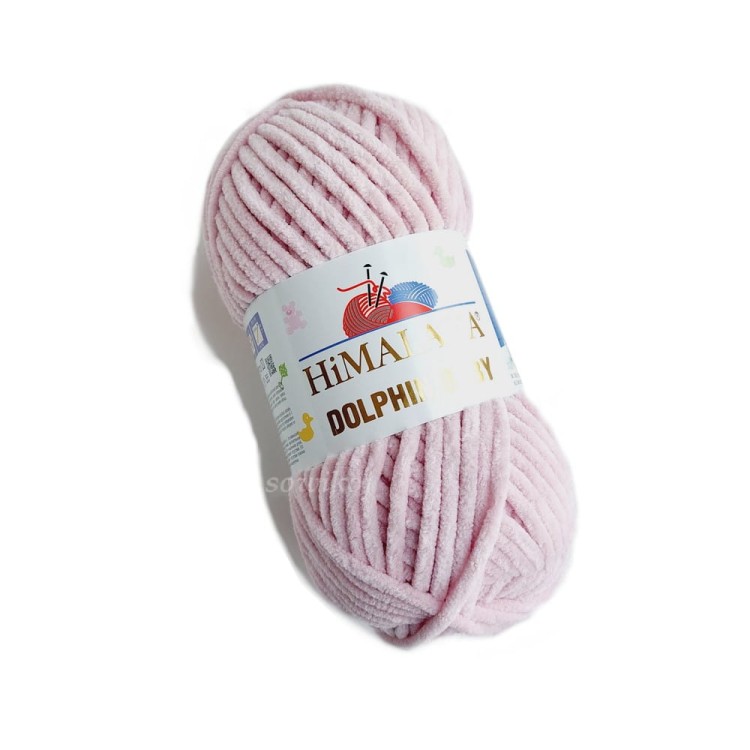 Miękka i puszysta włóczka na maskotki Himalaya Dolphin Baby pudrowy lila róż