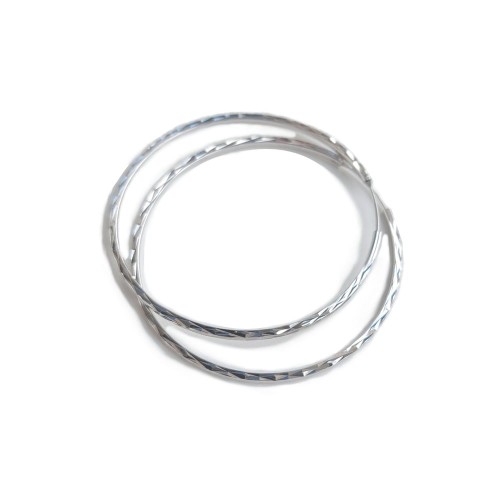 Fasetowane srebrne kolczyki delikatne  koła