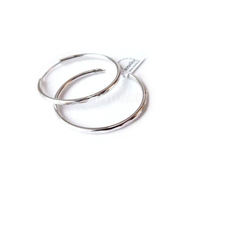 srebrne kolczyki kółeczka grube