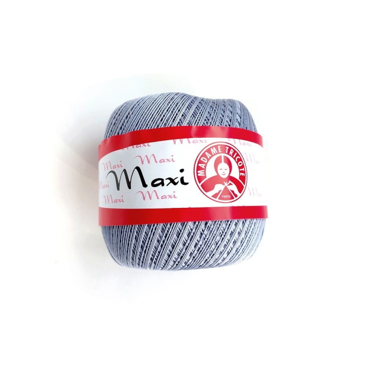 Bawełniany kordonek MadameTricot MAXI jasny szary srebrny 6307