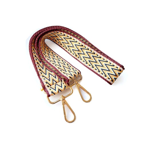 Wymienny pasek do torebki na ramię ze złotym karabińczykiem