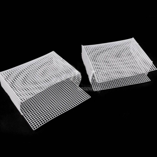 Baza torebki do haftu sznurkiem kanwa plastikowa - prostokątna torebka koszyk