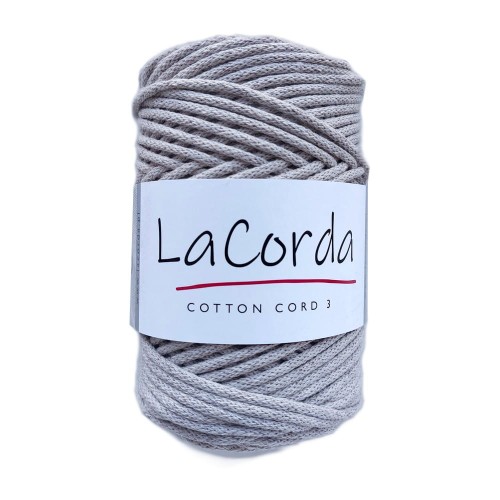 Bawełniany sznurek 3-4mm z rdzeniem kolor beżowo - szary 670. Pieprz i sól