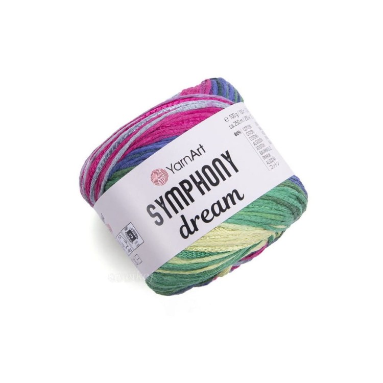 Włóczka Yarnart symphony dream 3105. Wiskoza z bawełną