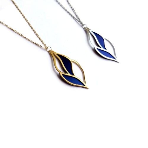 Naszyjnik wrzeciono srebro i tytan