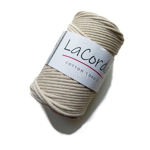 Sznurek bawełniany z rdzeniem bawełnianym  kolor beż jasny - sprany len kol.180