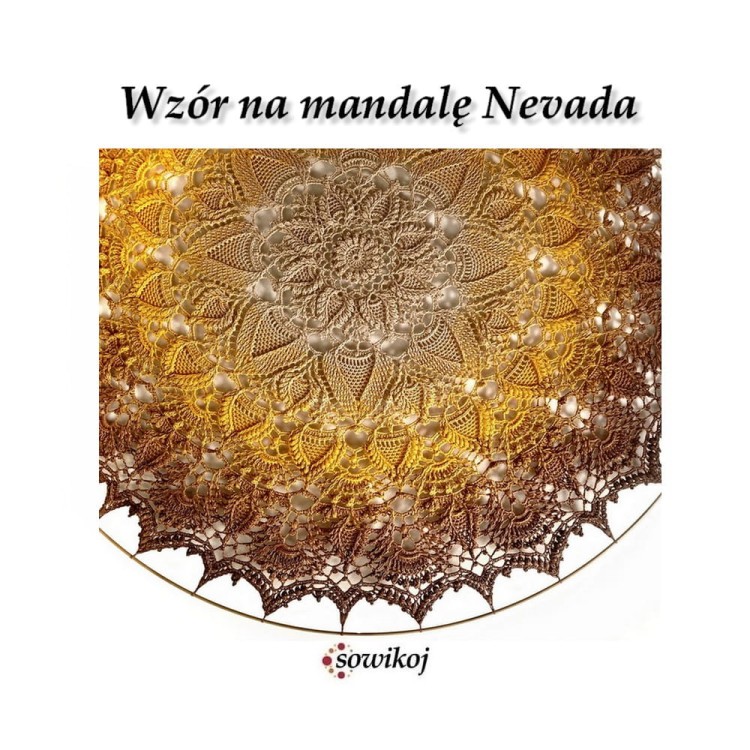 Wzór na szydełkową mandalę Nevada