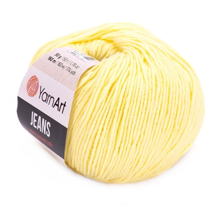 Żółty motek YarnArt Jeans w kolorze żółtej cytryny